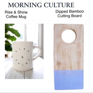 POPSUGAR MORNING CULTURE COFFEE MUG CUTTING BOARD